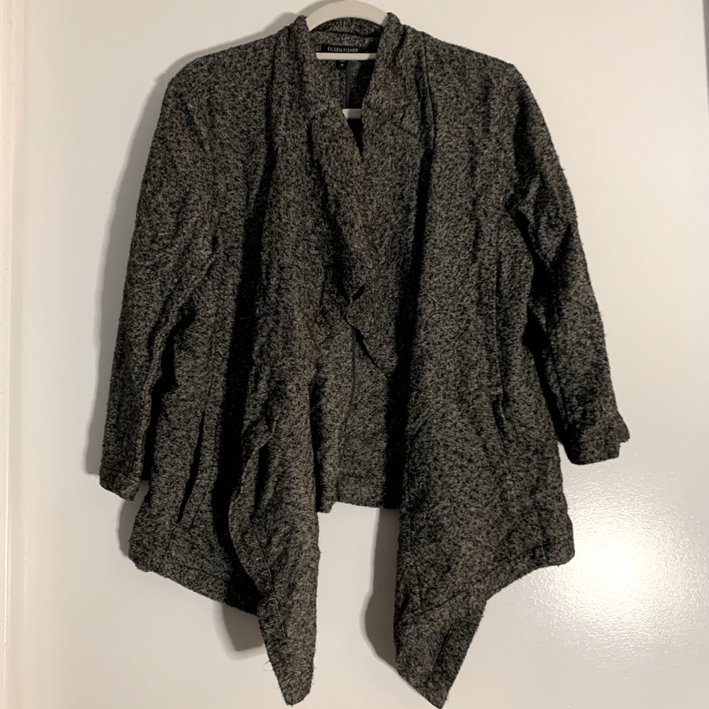 Eileen Fisher black and gray jacket size medium
